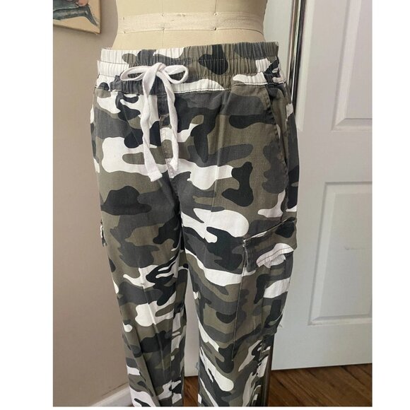 STREETWEAR SOCIETY Camo Camouflage High-Waist cargo Jogger baller Pants *SMALL* - Picture 2 of 5